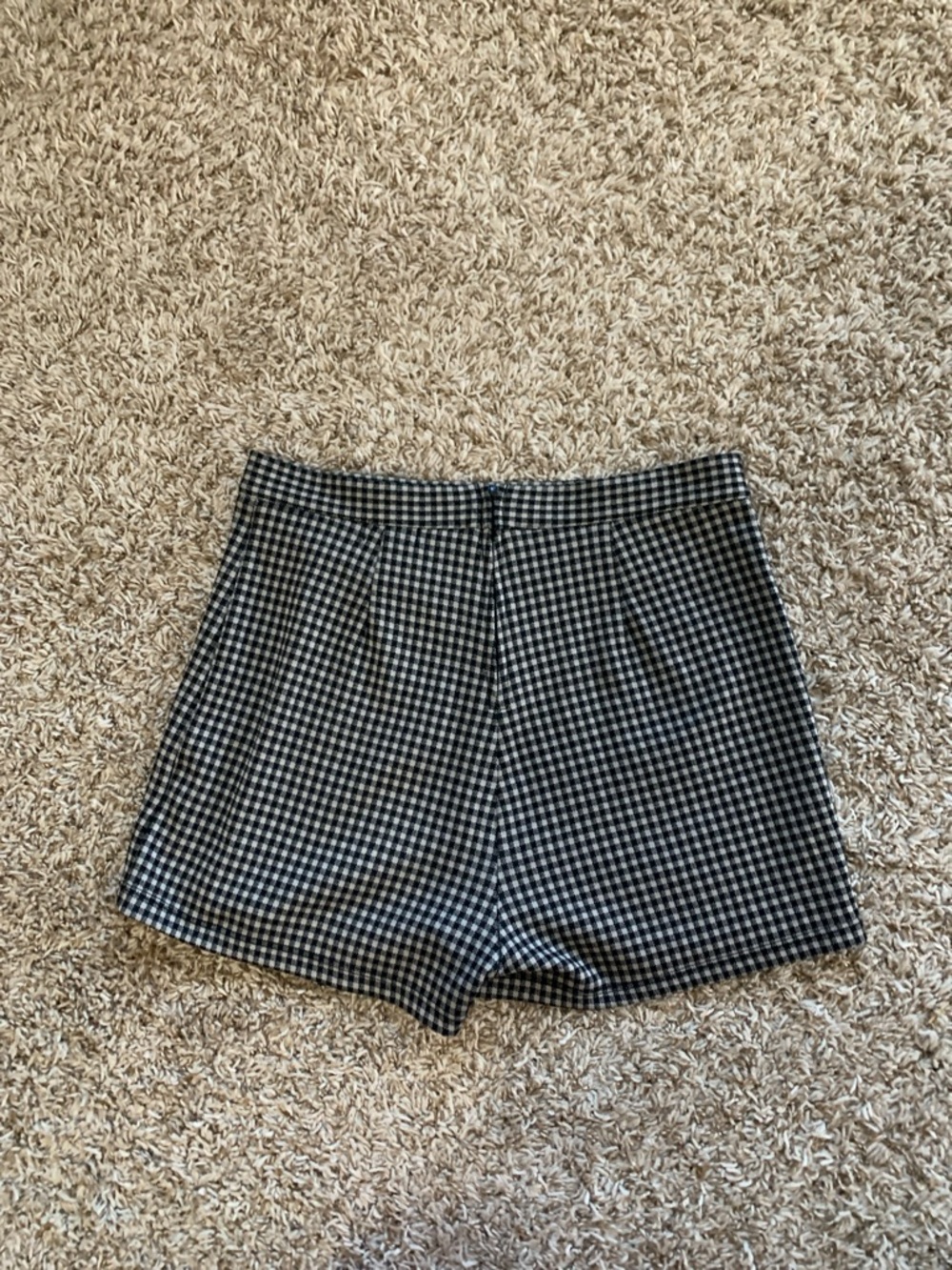 Women’s Originality Checkered Button Black & Tan Wrap-Front Mini Skort Large - Picture 6 of 6